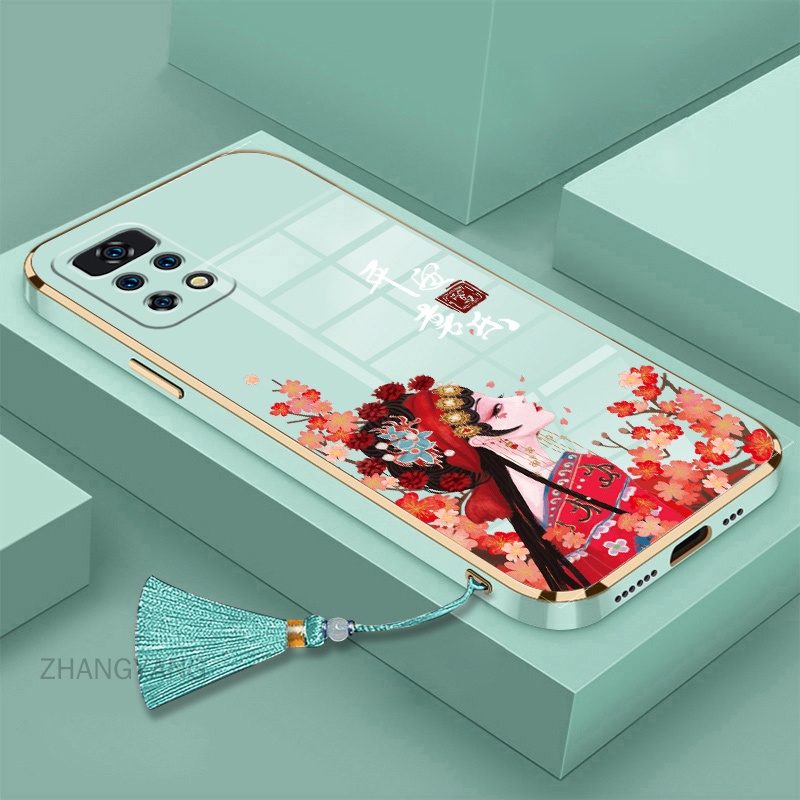 Ốp Điện Thoại TPU Silicone Mềm Mạ Điện Có Dây Đeo Cho Redmi note 11 note 11s note 11 pro