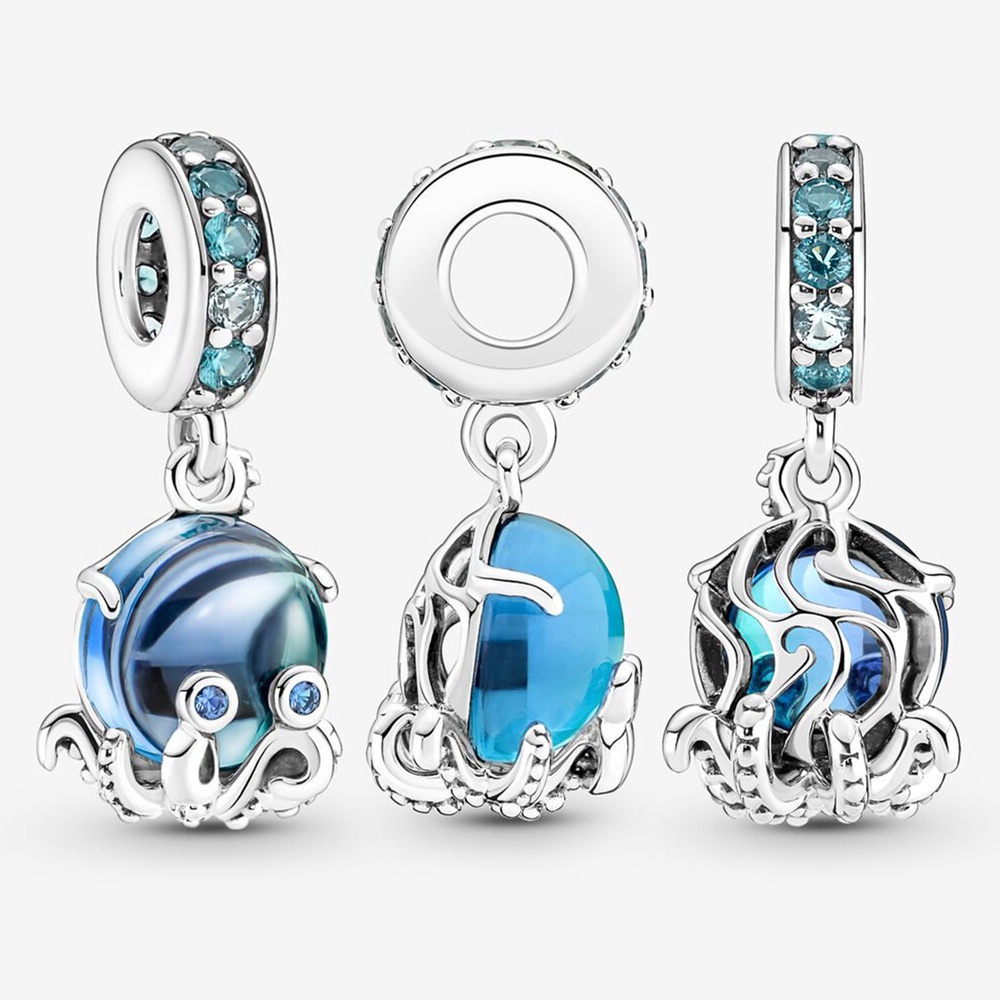 Mặt Dây Chuyền Hình Rùa Biển Mạ Bạc Pandora