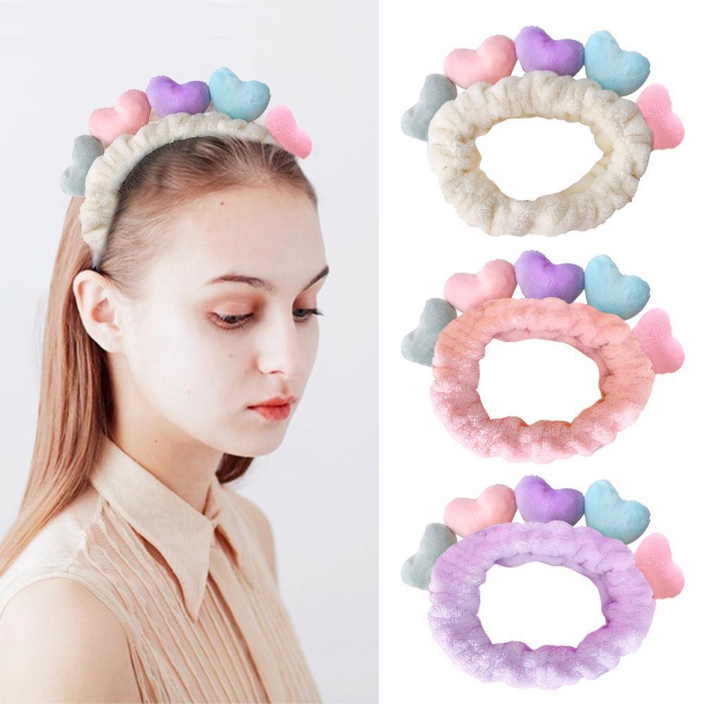 Bộ Băng Đô Đeo Cổ Tay Rửa Mặt / Rửa Mặt Bằng Sợi Micro Mềm Mại Thấm Hút Nước Tiện Dụng Cho Nữ