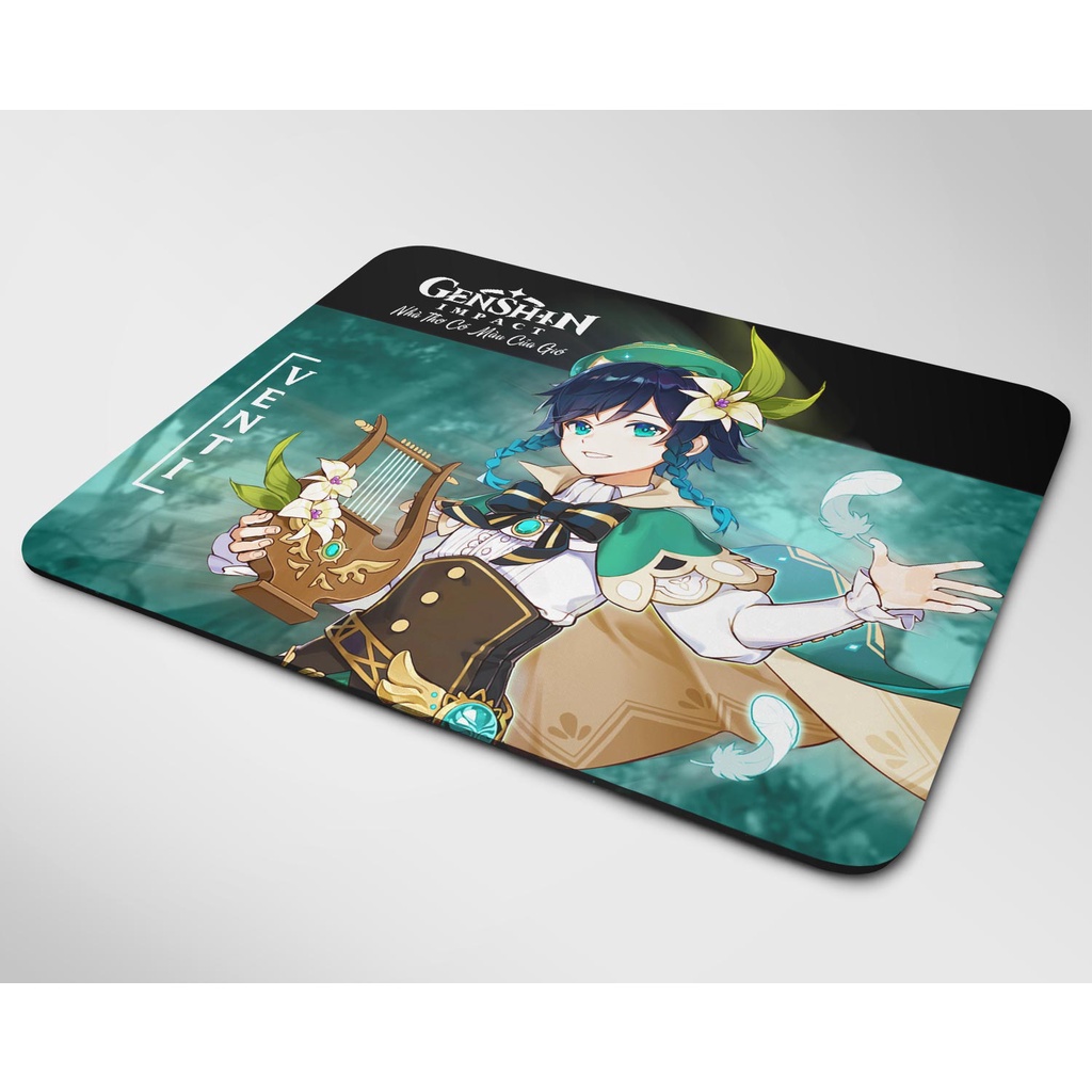 Lót chuột cỡ lớn, bàn di chuột, mouse pad nhân vật Venti Genshin Impact
