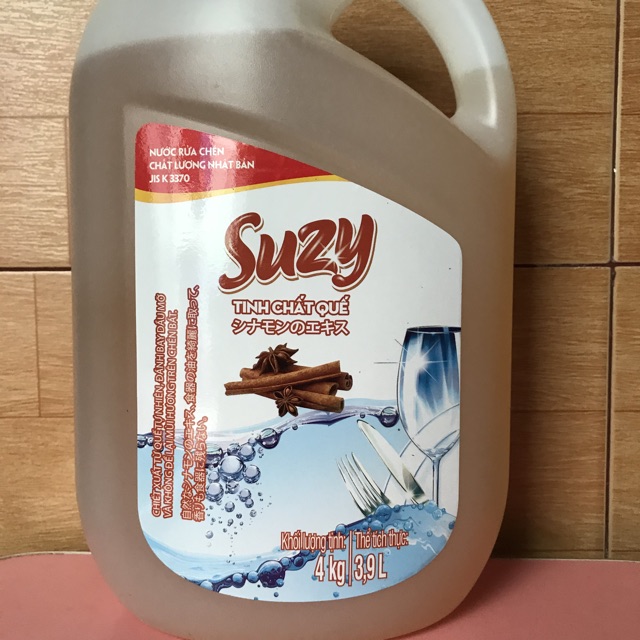 Nước rửa chén bát Suzy 4kg chất lượng NHẬT BẢN hương Quế