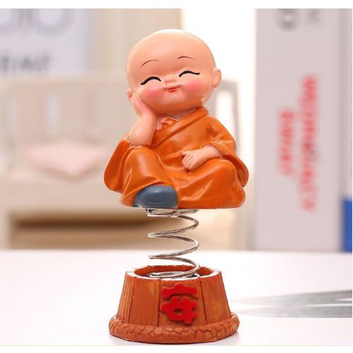 Bộ 4 tượng chú tiểu lắc lư theo xe