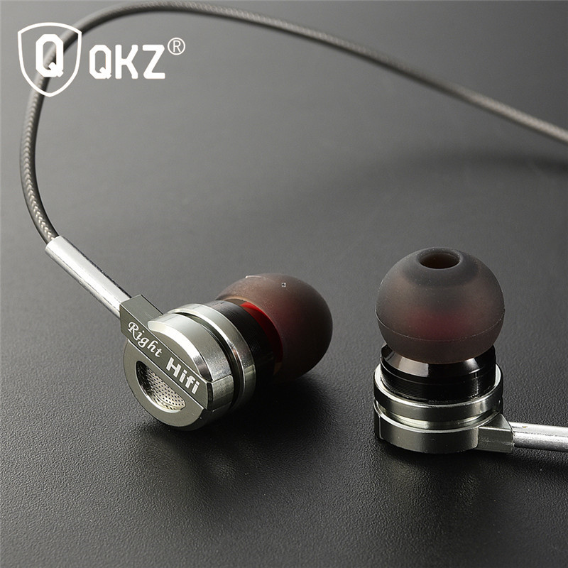 QKZ DM9 Zinc Alloy HiFi Earphone In Ear Earphones Bass Metal DJ MP3 Headset Sports Headset with Microphone