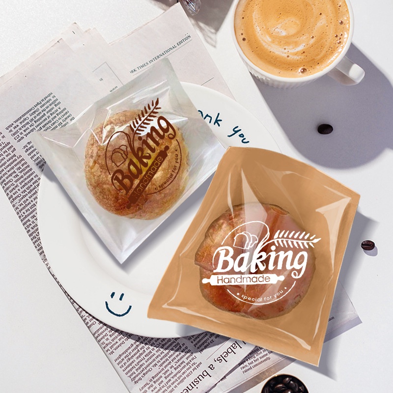 Túi đựng bánh nướng giấy kraft chống thấm dầu, hàn nhiệt, tăng thẩm mỹ, vệ sinh an toàn cho thực phẩm - VUA BAO BI