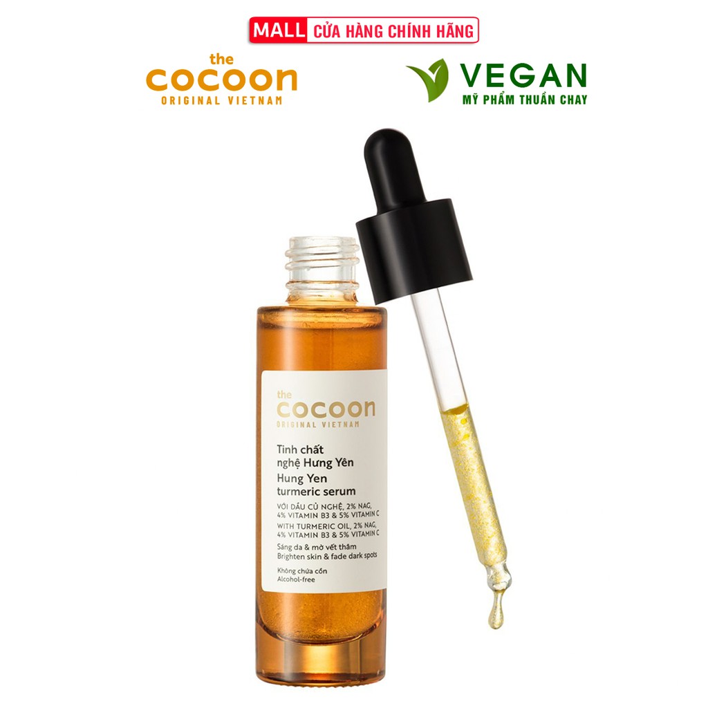 Tinh chất nghệ Hưng Yên cocoon 30ml (turmeric serum) thuần chay