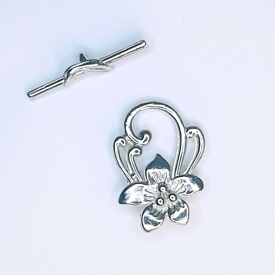 [K14T] Phụ kiện trang sức (DIY) - Chốt khóa Móc chéo kiểu OT hoa lan làm vòng cổ vòng tay