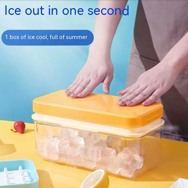 Khay Làm Đá Nhiều Tầng Bằng Silicone Cấp Thực Phẩm Kích Thước Lớn Có Nắp Đậy