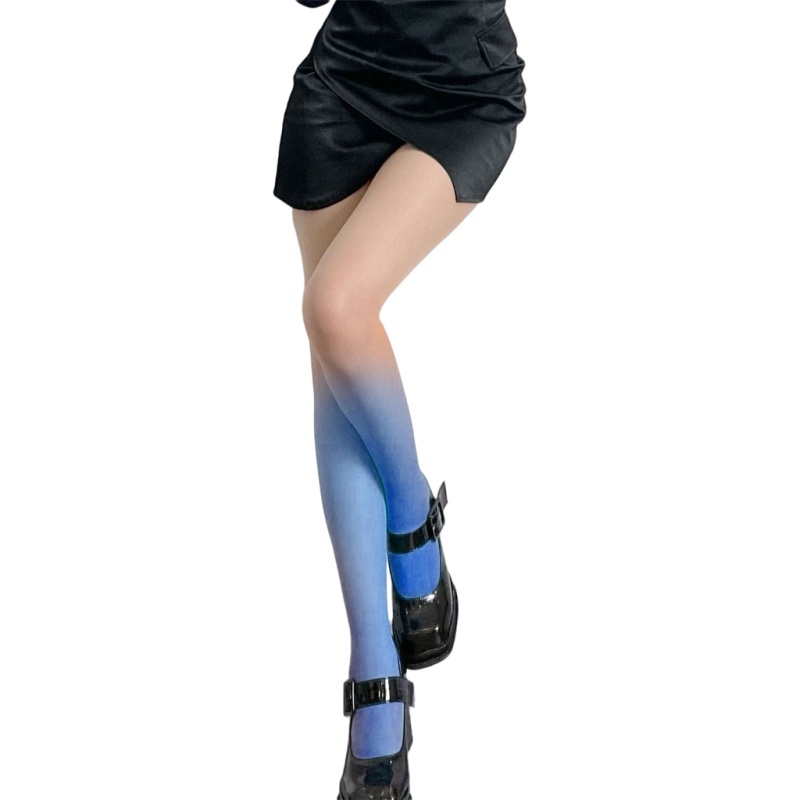 Quần Tất Nhung Siêu Mỏng Màu Kẹo Gradient Phong Cách Gothic Punk Nhật Bản Harajuku Co Giãn Cho Nữ