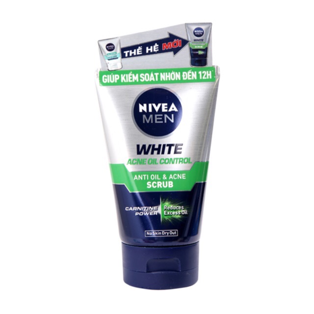 Sữa rửa mặt kiểm soát nhờn dành cho nam Nivea Men Oil Control Facial Scrub (100g)