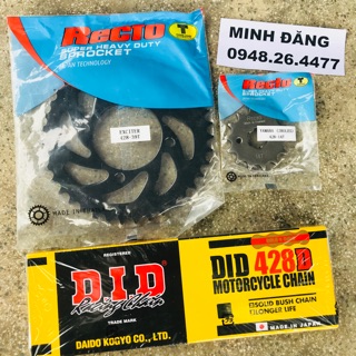 Bộ nhông sên dĩa recto thailand sên vàng did nhật