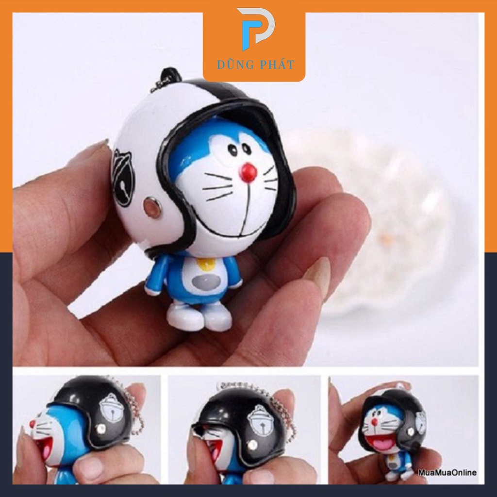 Móc Khóa Hình Doremon Đội Nón Bảo Hiểm Siêu Dễ Thương