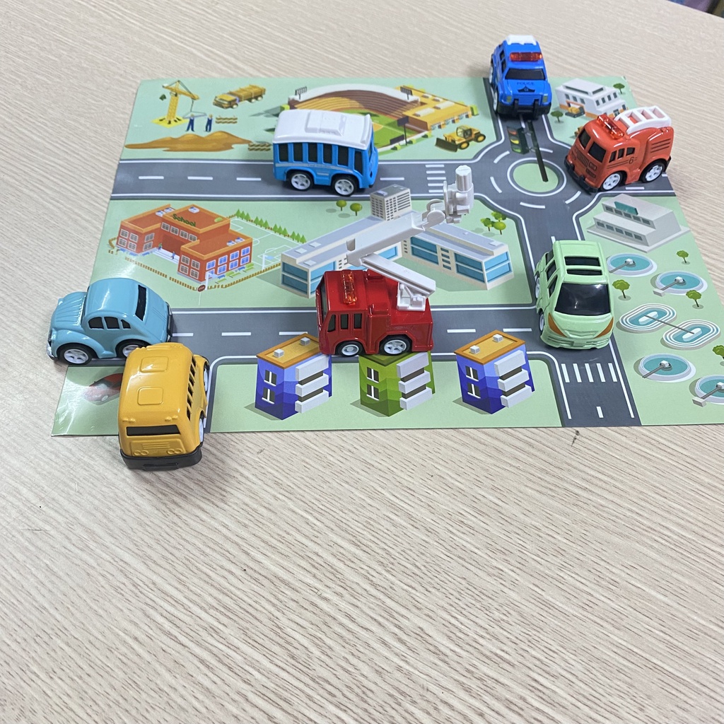 ĐỒ CHƠI TRẺ EM - BỘ 4 8 10 12 XE THÀNH PHỐ CHẠY ĐÀ CAO CẤP CHO BÉ