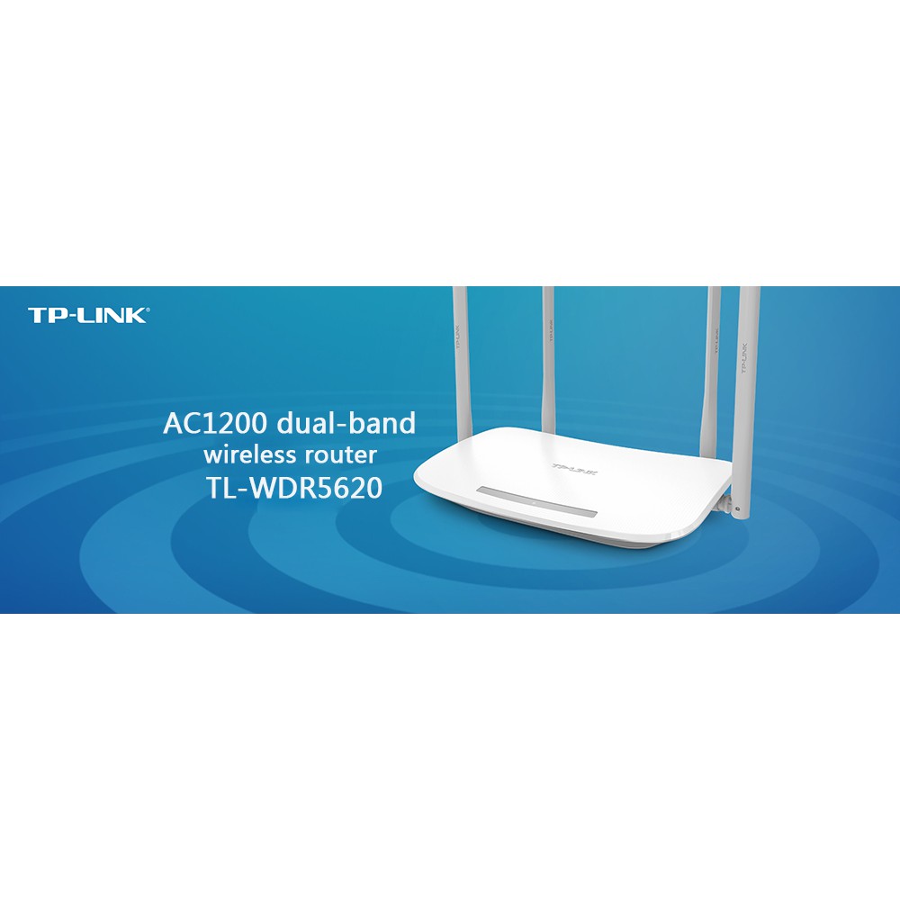 Bộ phát Wifi 4 râu băng tần kép TP-Link TL-WDR5620 1200Mbps