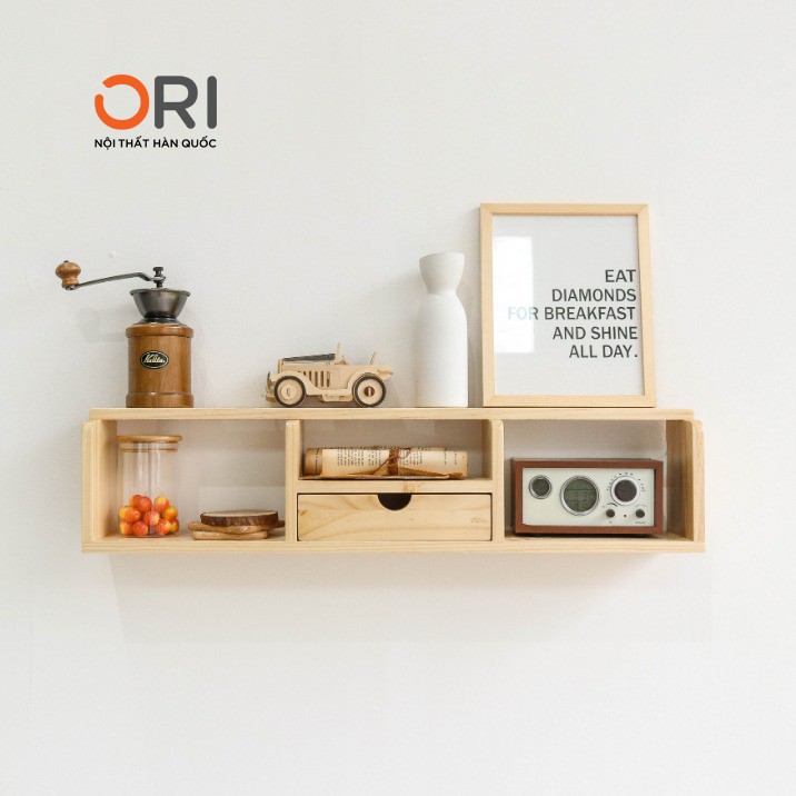 Kệ Gỗ Trang Trí Treo Tường Kiểu Hàn Quốc - BELLE SHELF - ORI NỘI THẤT HÀN QUỐC