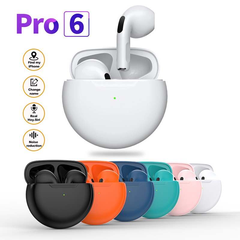 Tai Nghe Pro 6 TWS Phiên Bản Cao Cấp Nhất - Cảm Biến, Đổi Tên - Nhiều Màu - Bảo Hành 6 Tháng