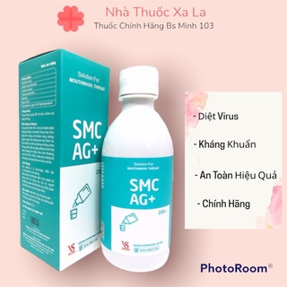 Nước súc miệng nano bạc smc ag+ giảm hôi miệng chai 250ml