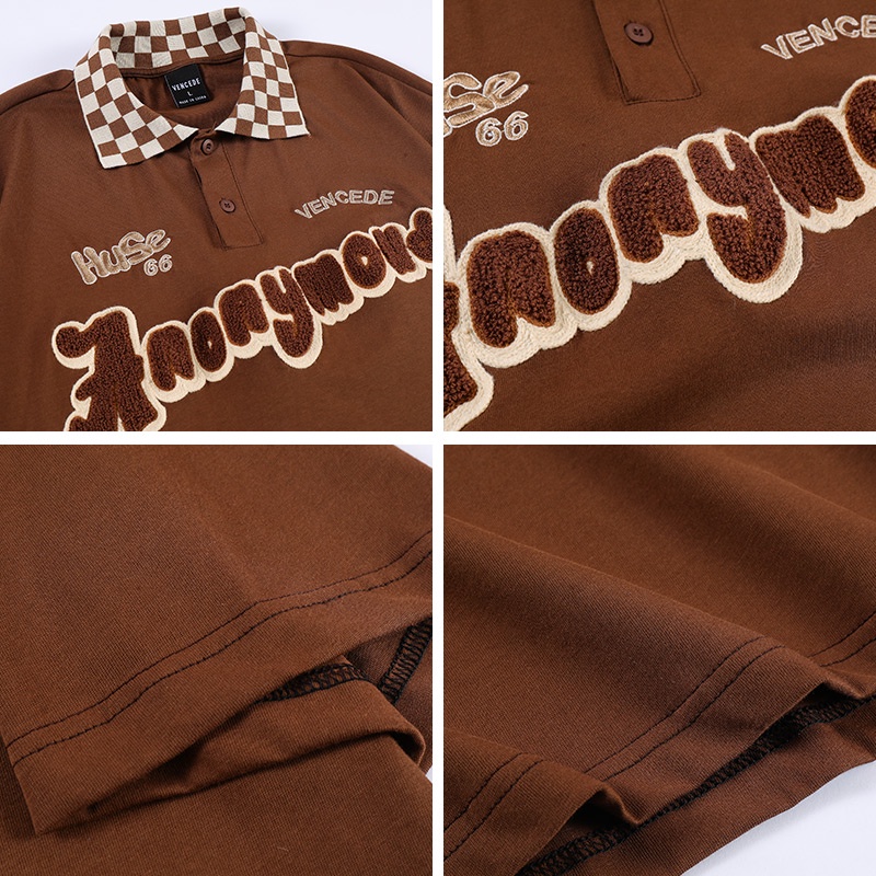 Áo thun polo ngắn tay họa tiết thêu phong cách cổ điển thời trang dành cho nữ