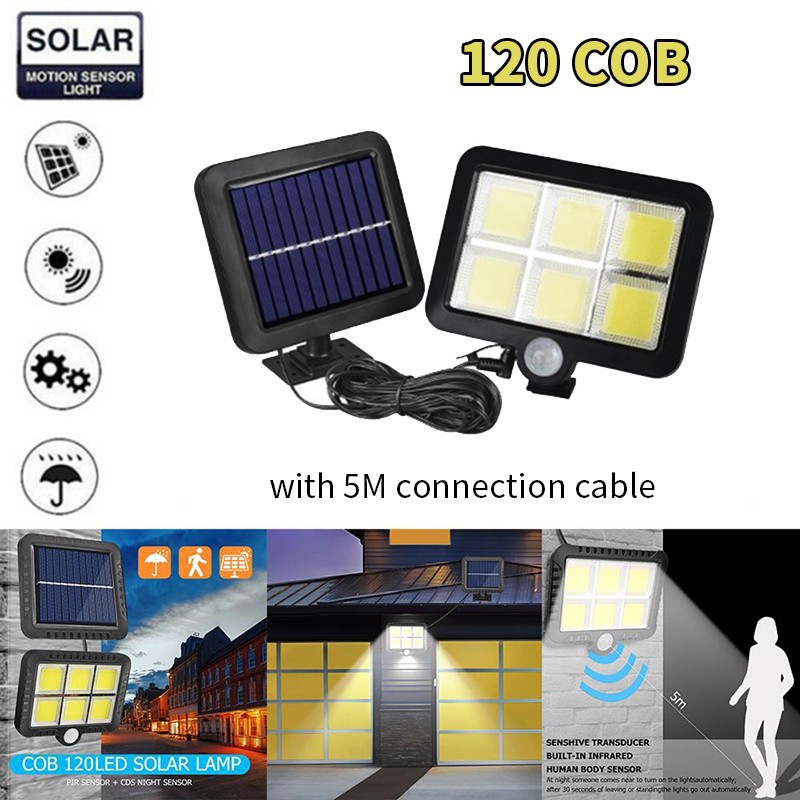 [120LED- CÓ ĐIỀU KHIỂN] ĐÈN NĂNG LƯỢNG MẶT TRỜI