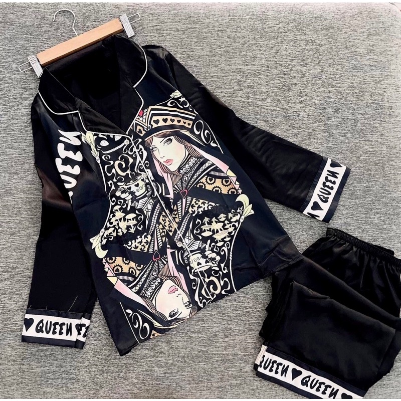 Bộ Pyjama Lụa Tơ Siêu Mềm Mịn Thiết Kế Cực Sang