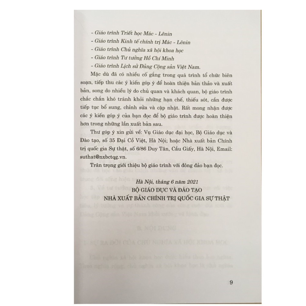 Giáo trình Chủ nghĩa xã hội khoa học