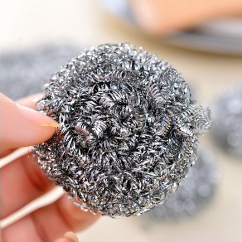Miếng Chà Nồi Bằng Dây Thép Không Gỉ Bền Bỉ Tiện Dụng Cho Nhà Bếp