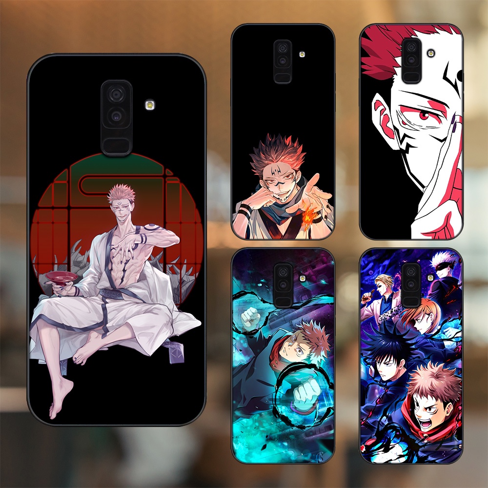 Ốp lưng Samsung A6 Plus viền đen in hình Yuji Jujutsu Kaisen