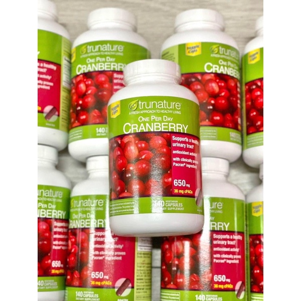 VIÊN HỖ TRỢ ĐƯỜNG TIẾT NIỆU TRUNATURE CRANBERRY 650MG