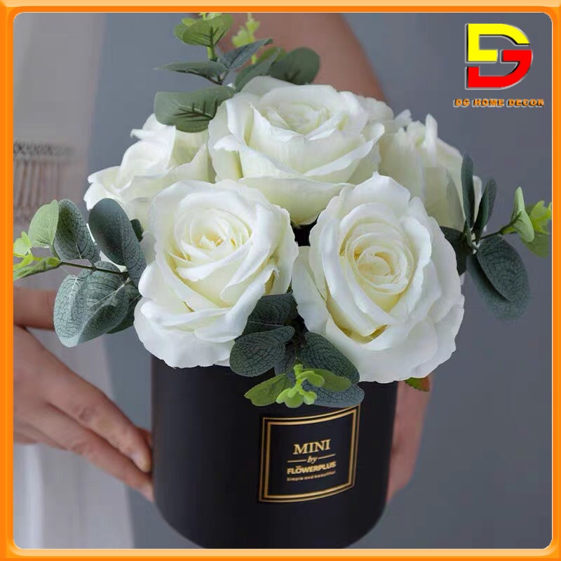 Bình Hoa Trang Trí Hoa Giả Để Bàn Cao 20-30cm Decor Bàn Trà Kệ Tủ Quán Cafe Nhà Hàng DG-149
