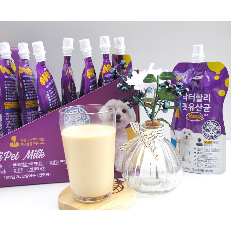 [HÀNG NHẬP KHẨU HÀN QUỐC] Sữa tươi dành cho Chó Mèo con kén ăn suy dinh dưỡng gói 180 ml 200ml