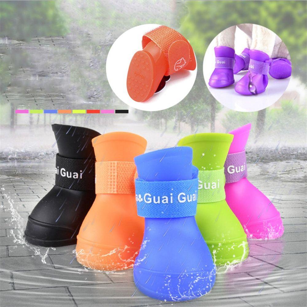 Giày Đi Mưa Chống Trượt Chống Thấm Nước Cho Thú Cưng Size S / M / L