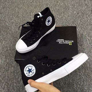 (SALE OFF) Giày chuck II màu đen trắng cổ cao Nam Nữ VNXK full box