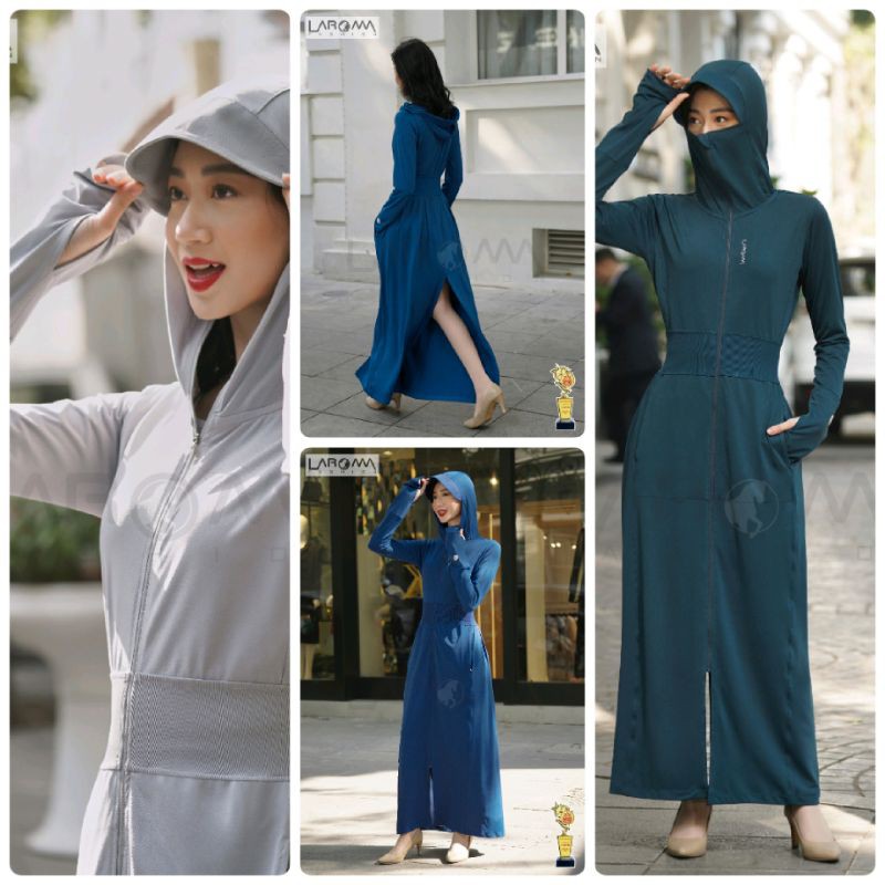 [Mã SKAMFSW175 giảm 10K đơn 50K] (2 LỚP) Áo choàng chống nắng Laroma chất làm mát thông hơi (tặng khẩu trang)