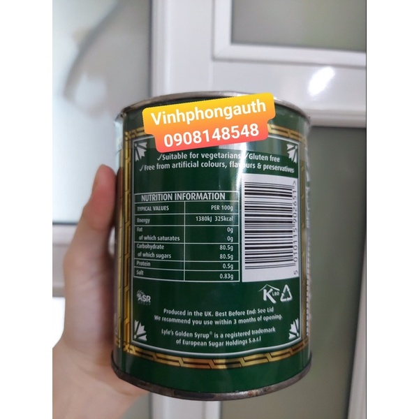 Siro Golden Syrup Mật Mía Nguyên Chất Lyle's Anh Quốc - mạch nha sư tử