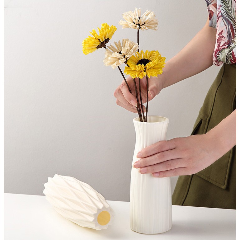Bình hoa nhựa phong cách Bắc Âu trang trí phòng khách nhiều màu tùy chọn 365