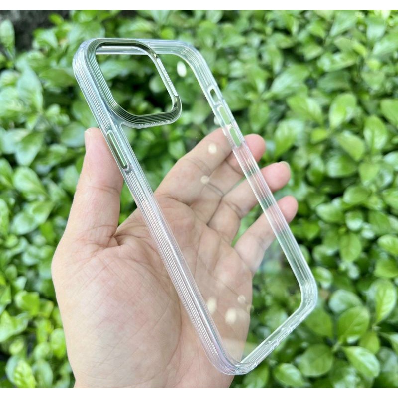 Ốp lưng LIKGUS trong suốt viền camera màu nổi cho iphone 12 pro max , 13 pro max