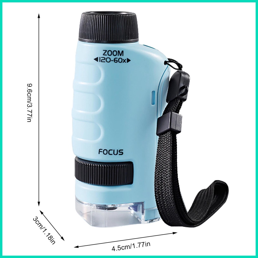 Kính Hiển Vi Cầm Tay Độ Phóng Đại 60x-120x Có Đèn LED