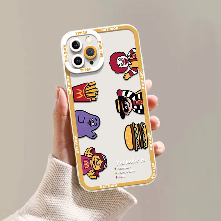 Ốp Điện Thoại Silicon TPU Mềm Trong Suốt Họa Tiết Dễ Thương Cho IPhone 13 12 Mini 11 Pro X XR XS Max SE 2020 6 6S 7 8 Plus