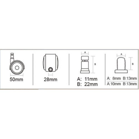 Bánh xe ghế văn phòng D50 | BigBuy360 - bigbuy360.vn