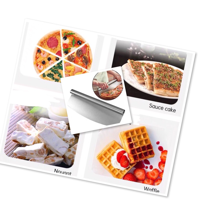 Dụng cụ đa zi năng cắt pizza,kẹo nougat, bánh quy...inox không han gỉ