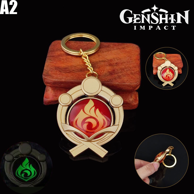 Móc khóa phát quang 4 kiểu genshin impact Inazuma eye of god genshin impact