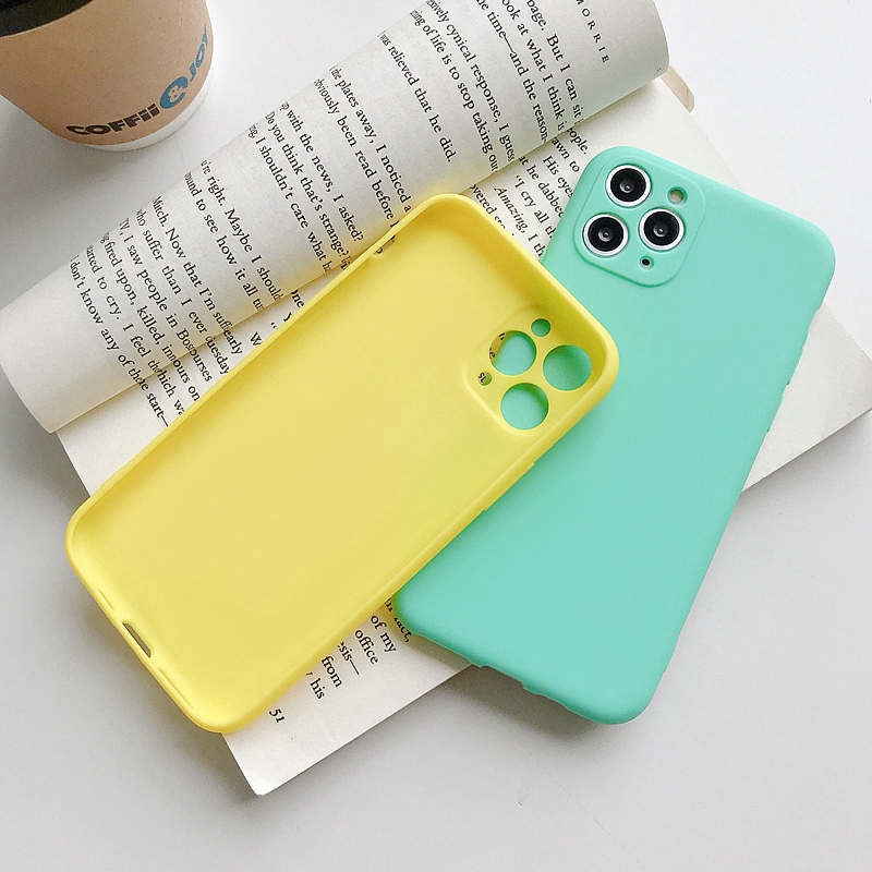 SUNTAIHO Frosted Matte Solid Color Soft TPU Phone Case For Apple Iphone 12 mini 11 Pro Max XR XS Max XS 6 7 8 Plus | BigBuy360 - bigbuy360.vn