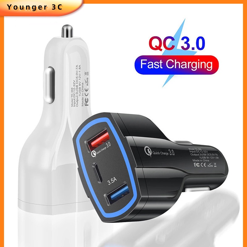 Cốc Sạc Nhanh QC3.0 30W PD USB Chuyên Dụng Cho Xe Hơi Android