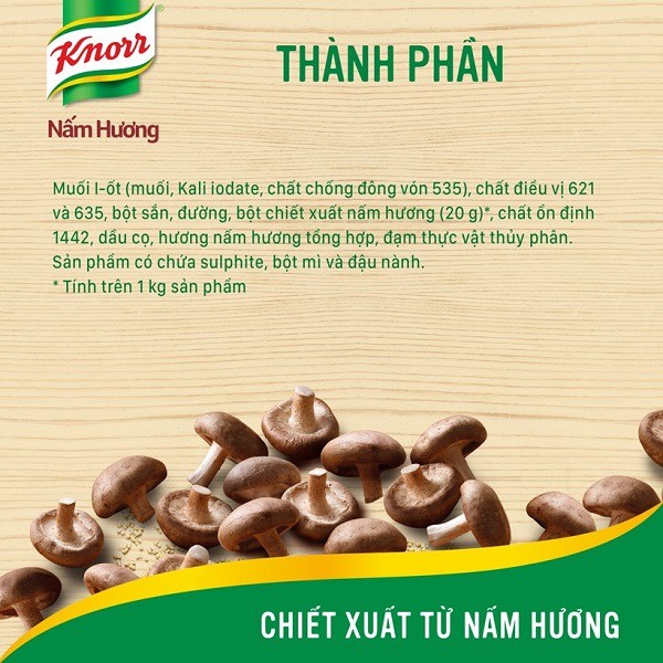 Hạt Nêm Knorr Nấm Hương Organic 380g - 170g