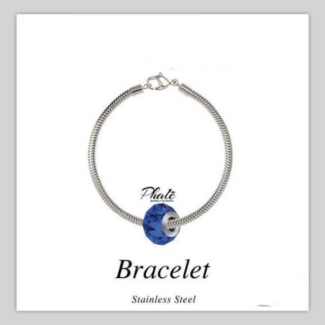 BeCharm Pha Lê Swarovski Mặt Cắt Dát Hình Thoi S14mm