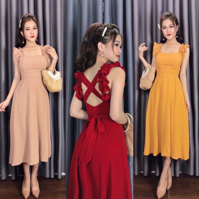 ĐẦM SUÔNG CÁNH TIÊN ĐAN CHÉO LƯNG SIÊU GỢI CẢM - hình thật | BigBuy360 - bigbuy360.vn