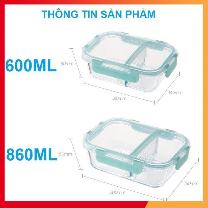 Hộp thủy tinh 2 ngăn, 3 ngăn Lock&Lock Glass Food Container
