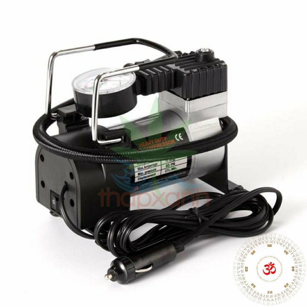 Máy bơm lốp xe SHU DIKA 12V ô tô - xe máy - xe hơi 1 xi-lanh chất lượng cao dùng điện