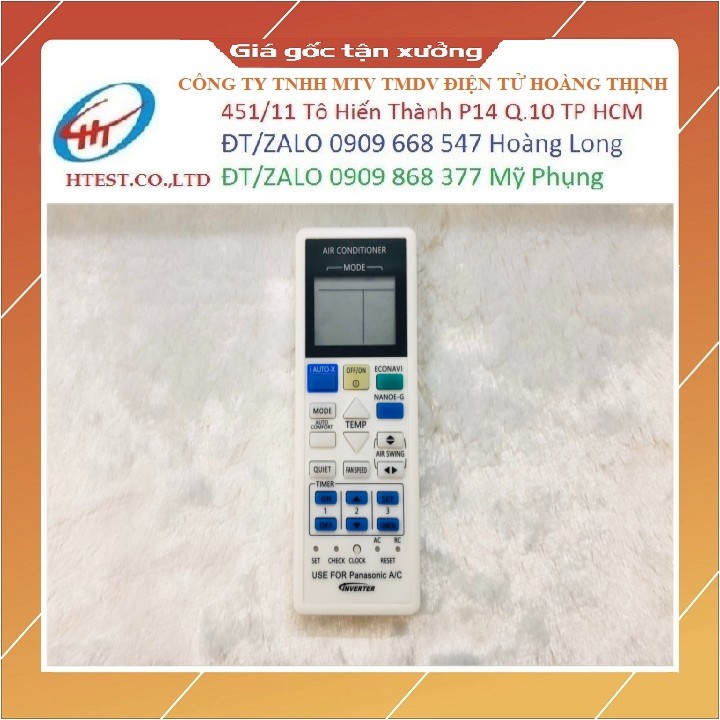 Remote Máy Lạnh PANASONIC INVERTER A75C4143 -Tặng Kèm Pin AAA