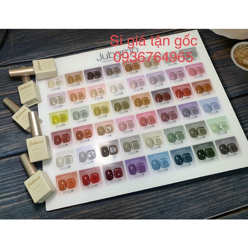 Set sơn gel Jubamo 48 màu, (tặng kèm bảng màu, base, top)