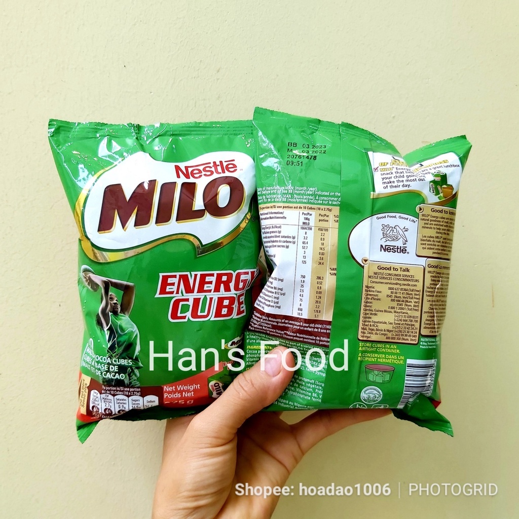 GÓI 100 VIÊN KẸO MILO CUBE date mới